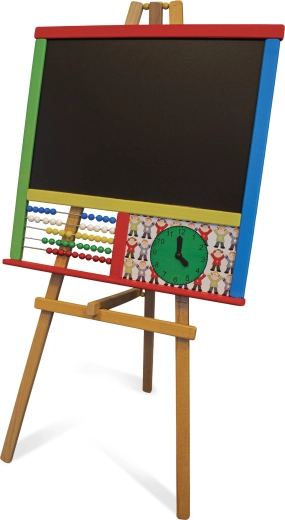 Babu kleurrijk bord met telraam en klok