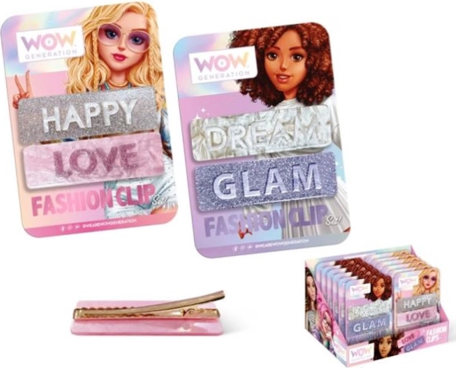 Set van 2 modieuze haarclips WOW Generation Fabulous Glam