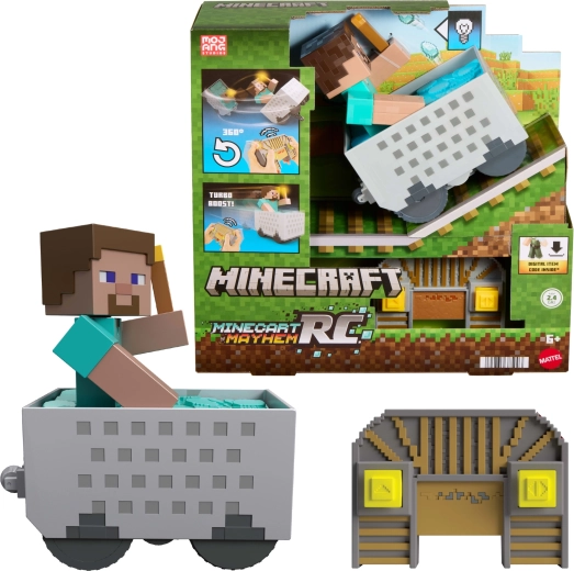 Minecraft RC-mijnkar met Steve