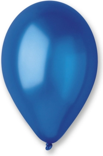 Metallic ballonnen 25 cm, donkerblauw