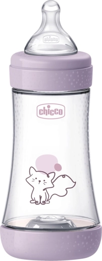 Chicco anti-koliek babyfles Perfect5 240 ml meisje, middelmatige doorstroming 2m+