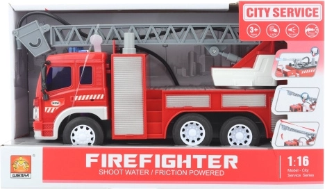 Brandweerauto op batterijen met lichten, geluiden en watersproeier