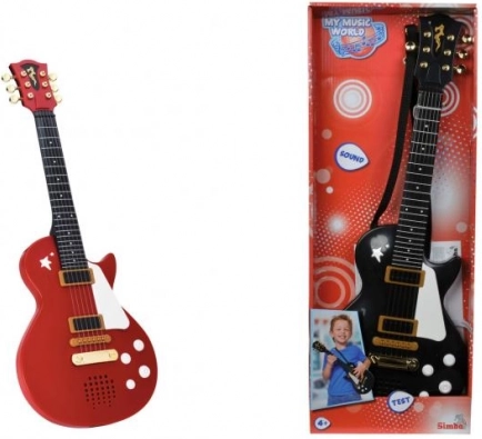 Kinder rockgitaar met metalen snaren