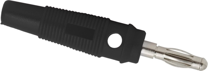 Gegariseerde banaanstekker voor kabels van 3 mm