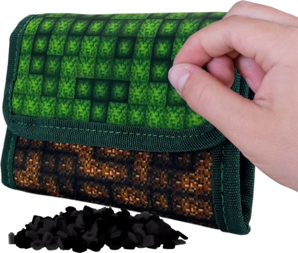 Pixie Crew groene portemonnee Mine & craft met pixels