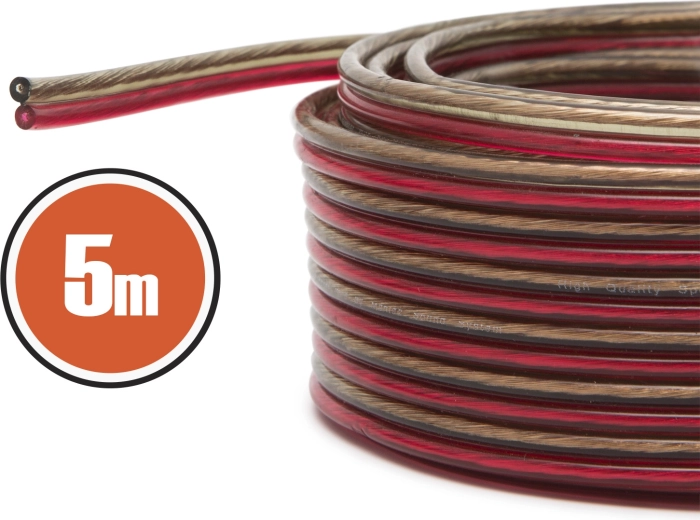 Luidsprekerkabel zuurstofvrij 2 × 1,0 mm², 5 m