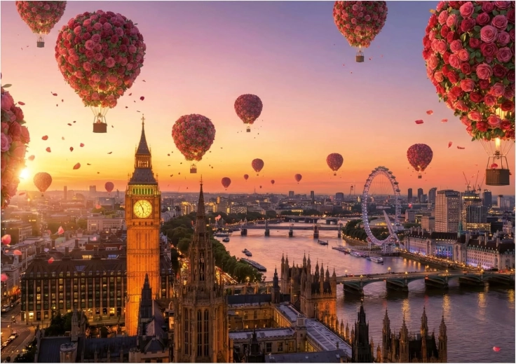 Educa puzzel Bloemrijke heteluchtballonnen 1000 stukjes