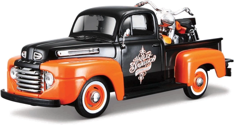Maisto Harley-Davidson Custom 1948 Ford F-1 pick-up met 1958 FLH Duo Glide 1:24