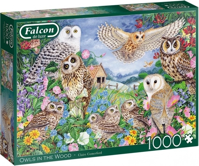 Puzzel FALCON uilen in het bos, 1000 stukjes