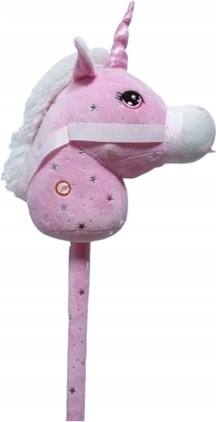 Roze eenhoorn op stok met geluiden