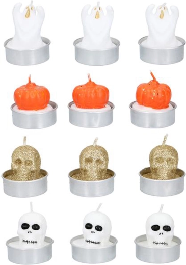 Theelichtjes Halloween – mix van geuren, 3 st.