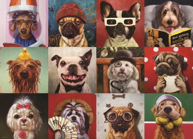 Puzzel Grappige honden 1000 stukjes