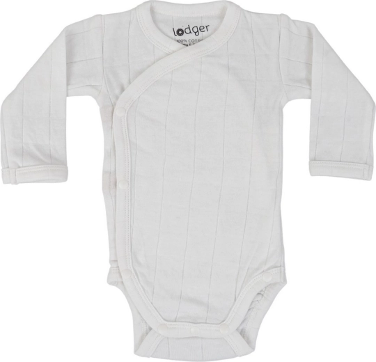 Lodger hydrofiele body met lange mouwen Tribe cloud dancer maat 74