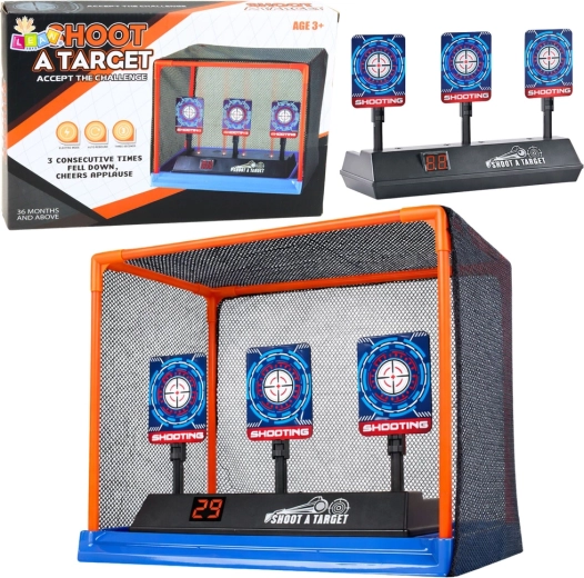 Elektronisch schietdoel met digitale teller en beschermnet