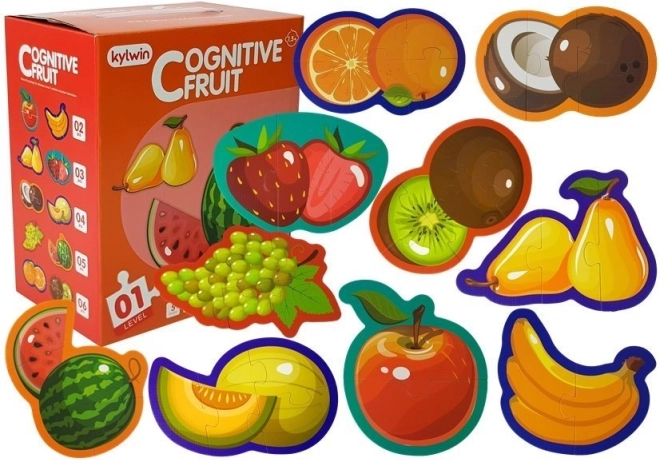 Educatieve fruitpuzzels voor de allerkleinsten – 5 sets, 40 stukjes