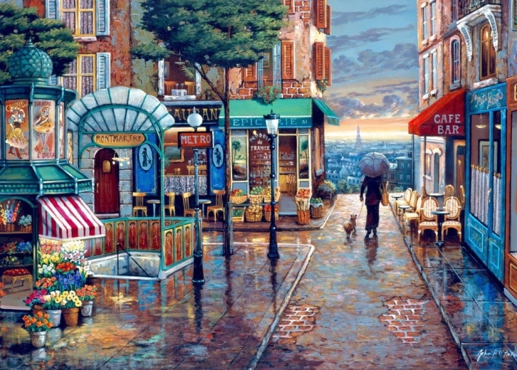 Puzzel regenachtige dagwandeling 500 stukjes