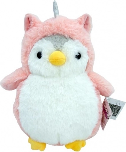 Pinguïn mascotte Romek roze 20 cm