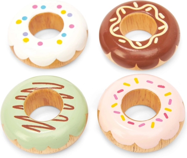 Set houten donuts