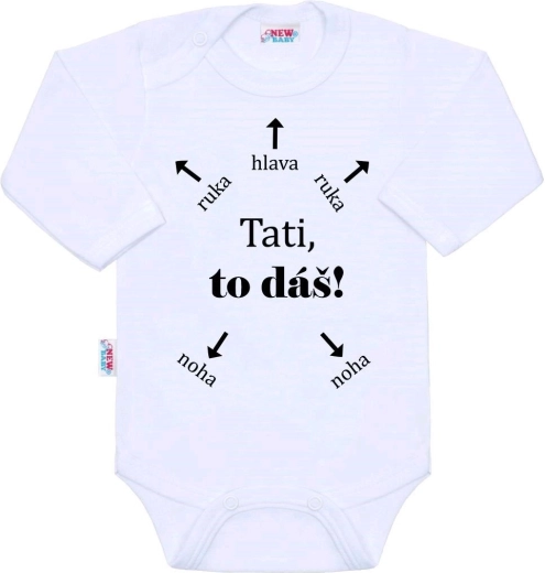Babyromper met lange mouwen New Baby Papa, jij kunt het!