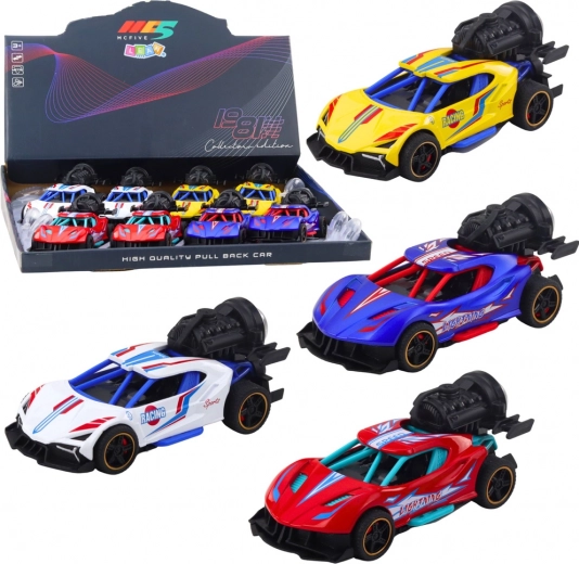 Sportauto met licht-, geluids- en rookeffect 1:36