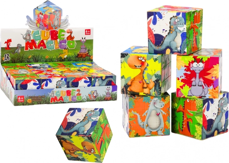 Magische Kubus Educatieve Puzzel Dinosaurussen Puzzel Puzzelspel