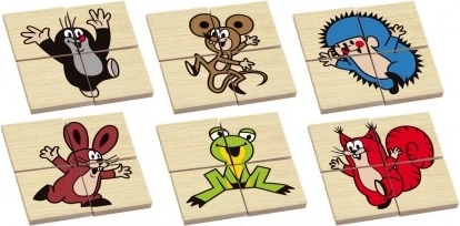 Houten puzzel KRTJEK 6 motieven van DETOA