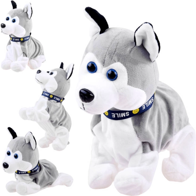 Interactieve pluchen husky met geluiden en trucs bij aanraking
