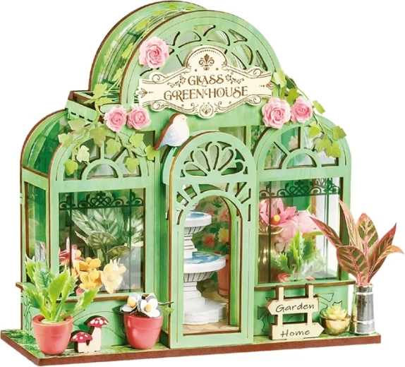 RoboTime Rolife miniatuur huisje groene fontein-tuin - 1 stuk