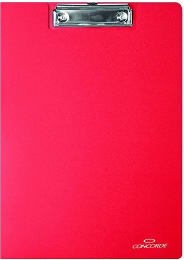 Schrijfmap met clip A4 rood CONCORDE