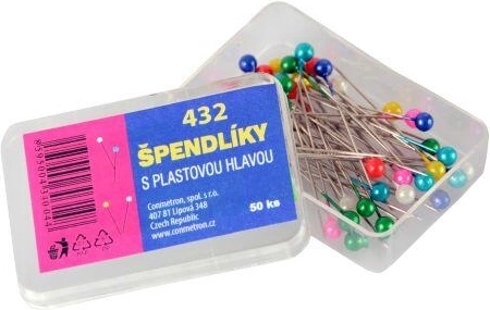 Kantoorprikkers met ronde kop, mix van kleuren, 50 stuks