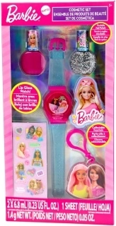 Barbie cosmeticaset met lippenstift en nagellakken