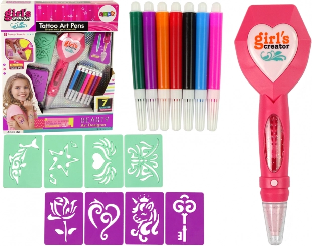 Set voor tijdelijke tatoeages met elektronisch pennetje en sjablonen