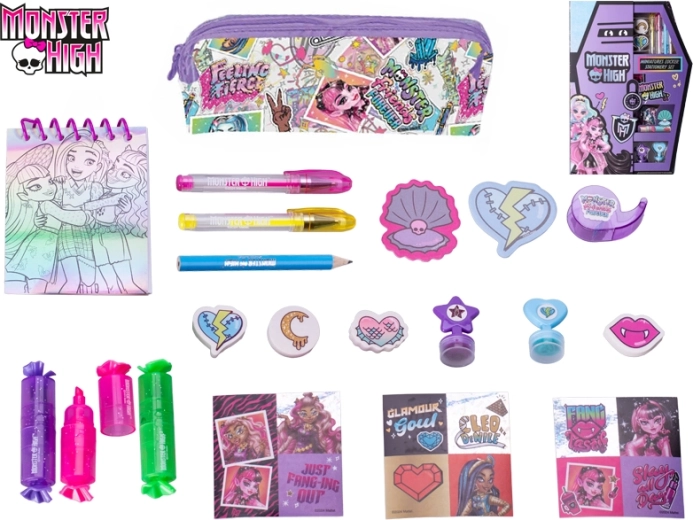 Monster High etui voor schrijfwaren met stickers