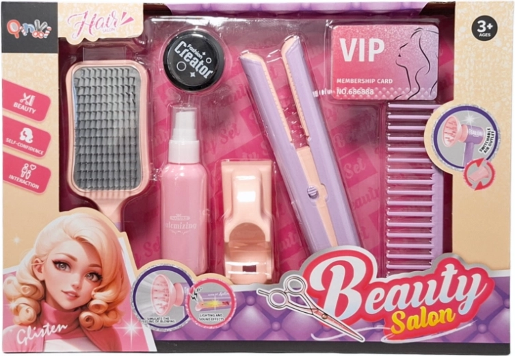 Kappersset voor kleine styliste met stijltang op batterijen