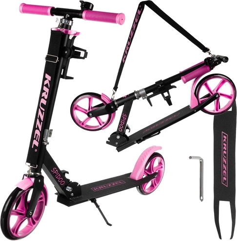 Opvouwbare stadsstep Spidoo KRUZZEL - 1 stuk – Roze-zwart