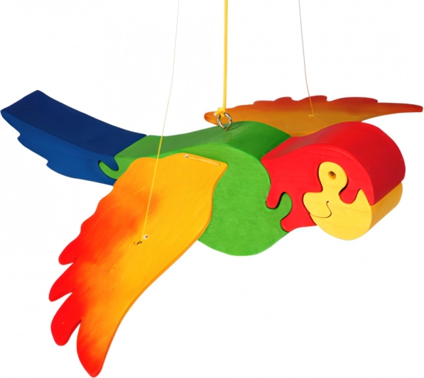 Houten papegaai om op te hangen Fauna