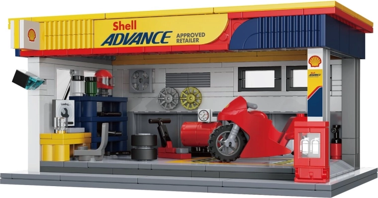 CaDA bouwset Shell-tankstation 1:30