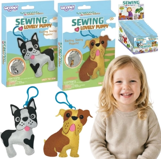 Woopie Sewing Lovely Puppy – naaikit voor kinderen (DIY honden-sleutelhanger)