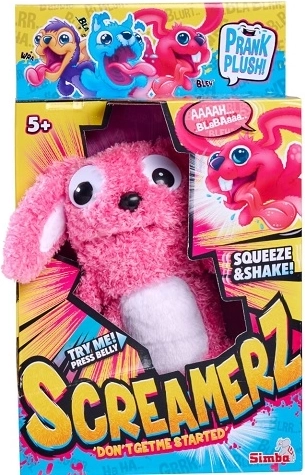 Pluchen speelgoed ScreamerZ roze konijn 30 cm