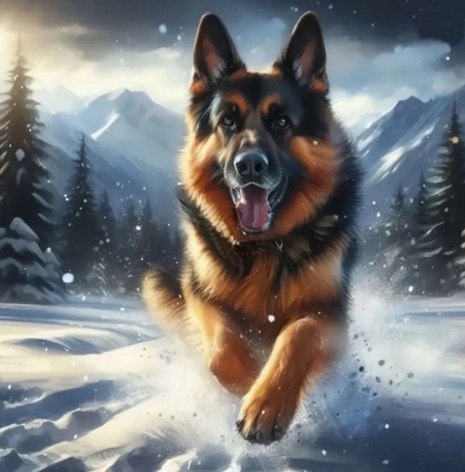 Norimpex diamant schilderen lammetje in de sneeuw 30 × 40 cm