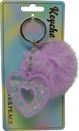 Sleutelhanger paars hart Sparkys