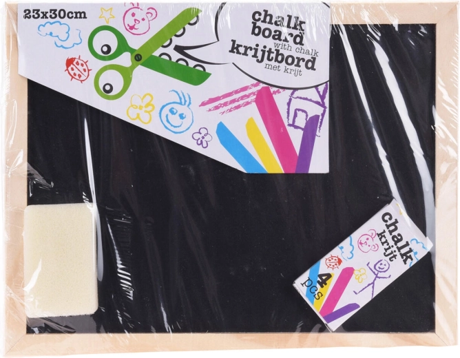 Tekentafel 30 × 23 cm met krijtjes en spons