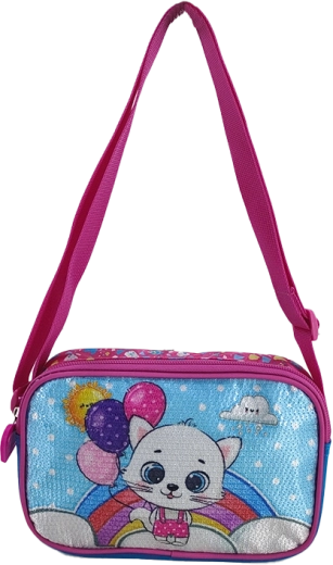 Kinder schoudertas Katje en ballonnen 21,5 cm