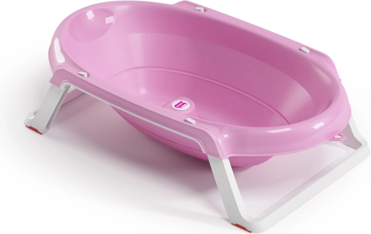 Ok Baby opvouwbaar antislip badje Onda Slim roze 0–12 maanden