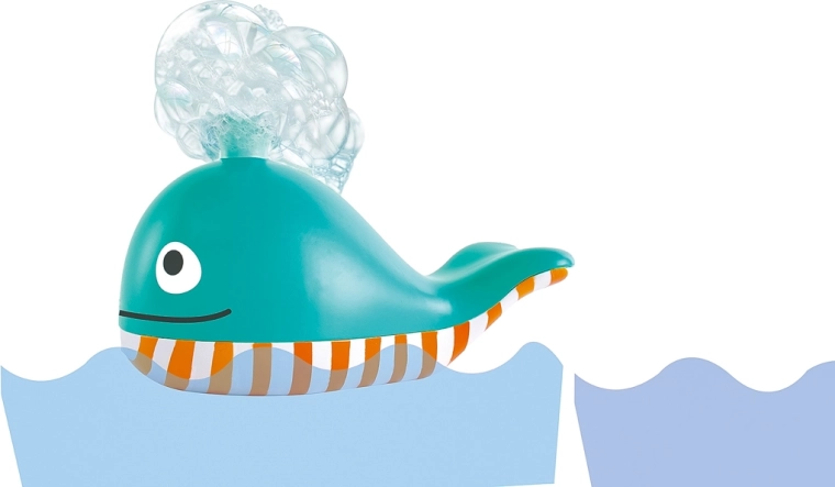 Walvis voor in bad met schuim
