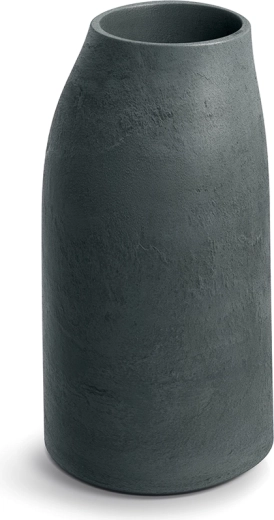 Grafietkleurige bloempot met kleitextuur 38 × 70 cm voor binnen en buiten