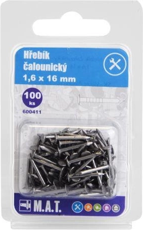 Bekledingsspijkers 16 × 1,6 mm, 100 stuks