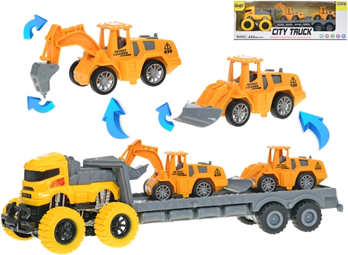 Trekker met bouwvoertuigen met wrijvingsmotor 37 cm