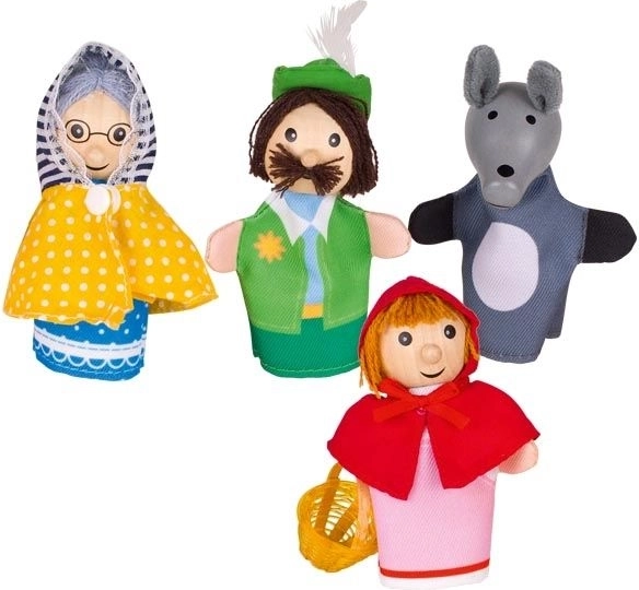 Goki set vingerpopjes Roodkapje, 4 st.