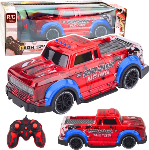 RC terreinwagen Spider met LED-effecten, rood